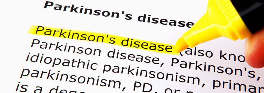 A text with Parkinson's disease highlighted