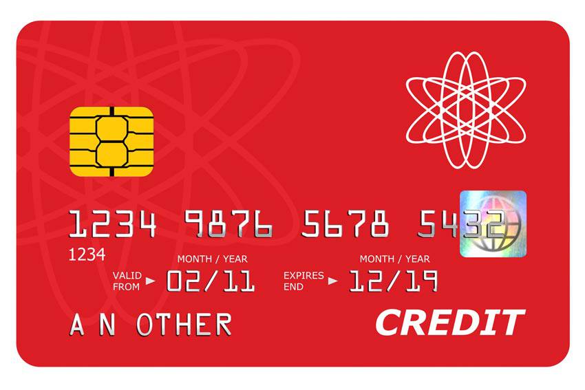  The front of a fake credit card