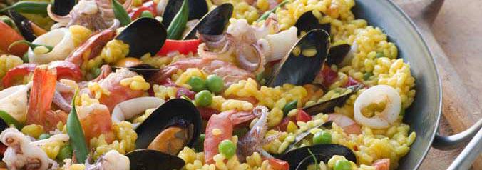 A meal of paella