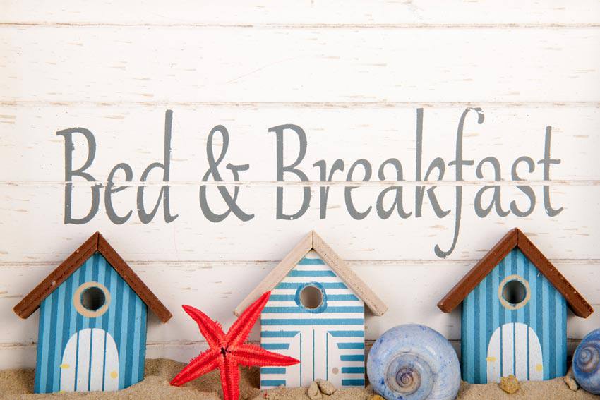 A sign written bed and breakfast