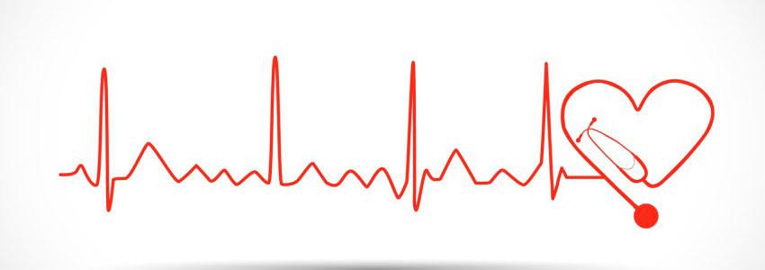 Heartbeat line with a heart at the end