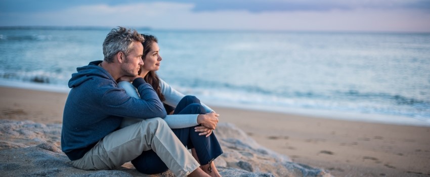 A couple at the beach